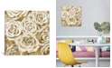 iCanvas Ivory Roses On Gold by Kate Bennett Wrapped Canvas Print - 37" x 37"